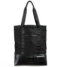 Black Solid Large Tote
