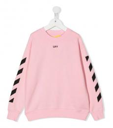 Off-White Boys Pink Cotton Sweatshirt