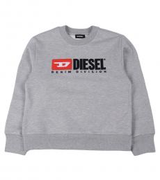 Diesel Boys Grey Crew Neck Sweatshirt