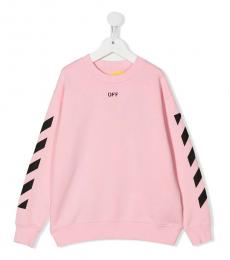 Off-White Little Boys Pink Cotton Sweatshirt