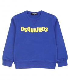 Dsquared2 Boys Blue Crewneck Logo Sweatshirt
