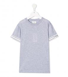 Fendi Boys Grey Cotton T-Shirt
