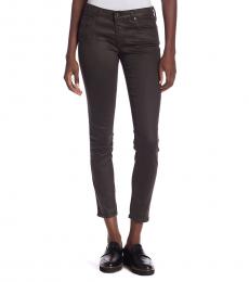 AG Adriano Goldschmied Dark Brown Legging Ankle Jeans