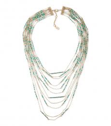 Ralph Lauren Gold Multi Color Statement Necklace