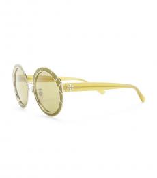 Coriander -Silver Round Sunglasses
