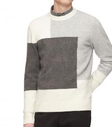 Calvin Klein Marshmallow Patchwork Colorblock Sweater