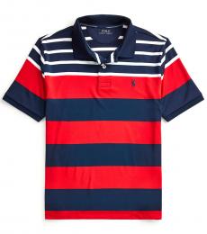 Ralph Lauren Boys Red Performance Lisle Polo