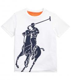 Ralph Lauren Little Boys White Big Pony Performance T-Shirt