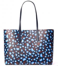 Kate Spade Blazer Blue Molly Party Floral Large Tote