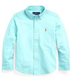 Ralph Lauren Little Boys Light Mint Cotton-Blend Shirt