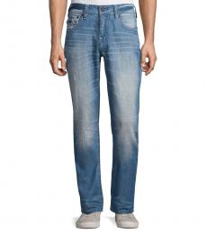 True Religion Light Blue Ricky Straight Leg Jeans