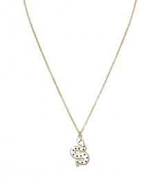 Marc Jacobs Gold Squiggly Snake Pendant Necklace