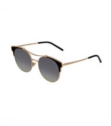 Jimmy Choo Rose Gold-Black Gradient Cat Eye Sunglasses