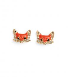 Orange Fox Earrings