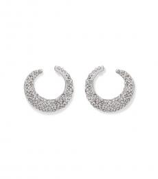 Silver Pave Earrings