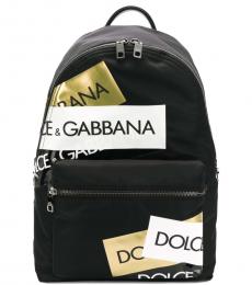Dolce & Gabbana Black Logo Large Backpack