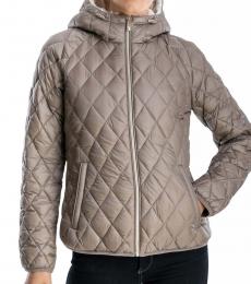 Michael Kors Taupe Quilt Packable Jacket