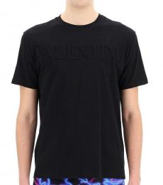 Valentino Garavani Black Embossed Logo T-Shirt