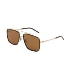 Brown Square Polarized Sunglasses