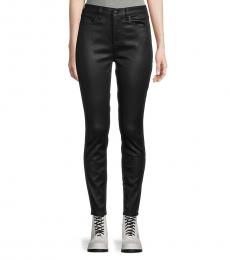 True Religion Black High-Rise Coated Jeans