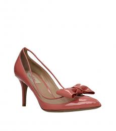 Pink Transparent Leather Heels