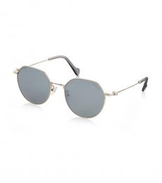 Moncler Grey Round Pilot Sunglasses
