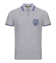 Versace Jeans Couture Grey Pique Logo Polo