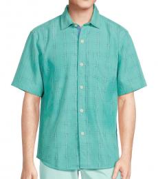 Tommy Bahama Green Patch Pocket Check Shirt