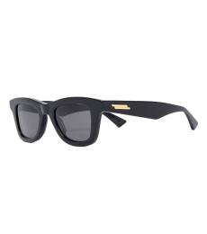 Bottega Veneta Black Brown Squared Sunglasses