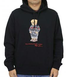 Ralph Lauren Black Polo Bear Printed Hoodie