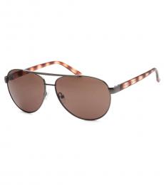 Calvin Klein Brown Pilot Sunglasses