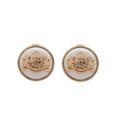 Ralph Lauren Golden Logo Stud Earrings