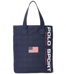 Navy Blue Logo Large Tote