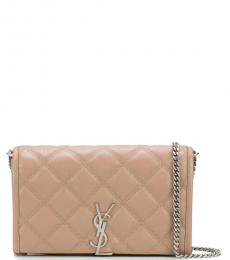 Saint Laurent Beige Becky Small Shoulder Bag