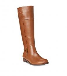 Ralph Lauren Saddle Tan Bernadine Riding Boots