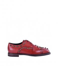 Red Studded Lace Ups