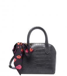 Betsey Johnson Dark Grey Pretty Petite Mini Satchel