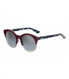 Christian Dior Burgundy Havana Round Sunglasses