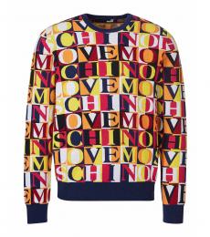 Love Moschino Multicolor Allover Logo Sweater
