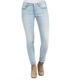 True Religion Cloud Nine Mid Rise Super Skinny Jeans