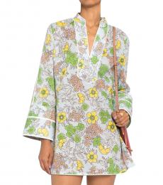 Tory Burch Multi Color Floral Print Cotton Tunic