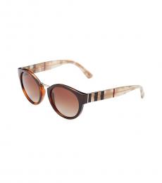 Burberry Brown Oval Sunglasses