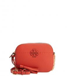 Tory Burch Orange McGraw Small Crossbody Bag