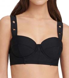 DKNY Black Balconette Underwire Bikini Top
