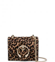 Jimmy Choo Leopard Print Paris Mini Shoulder Bag