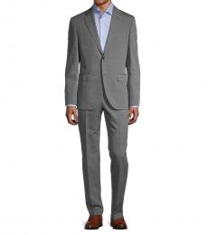 Hugo Boss Grey Lenon Regular-Fit Suit