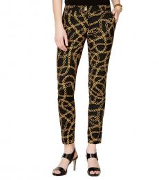 Michael Kors Black Chain Print Miranda Pants