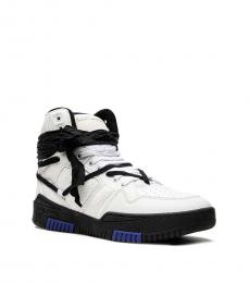 Saint Laurent White Leather High Top Sneakers