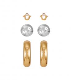 True Religion Two Tone Assorted Earrings Set