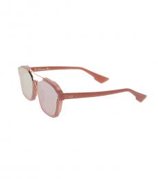 Christian Dior Light Pink Abstracted Mirror Sunglasses